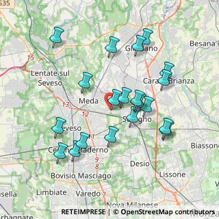 Mappa Via Luigi Einaudi, 20821 Seregno MB, Italia (3.712)