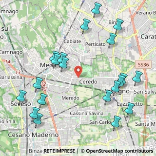 Mappa Via Luigi Einaudi, 20821 Seregno MB, Italia (2.566)