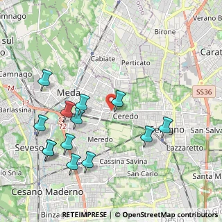 Mappa Via Luigi Einaudi, 20821 Seregno MB, Italia (2.25385)