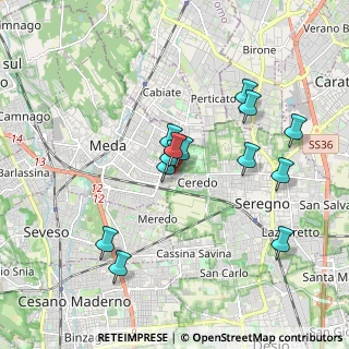 Mappa Via Luigi Einaudi, 20821 Seregno MB, Italia (1.68385)