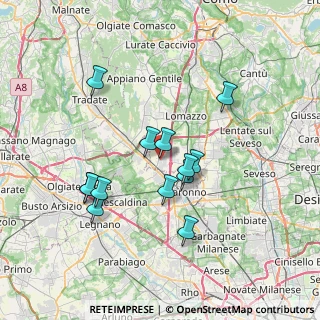 Mappa Via Tinelli, 22078 Turate CO, Italia (6.40538)