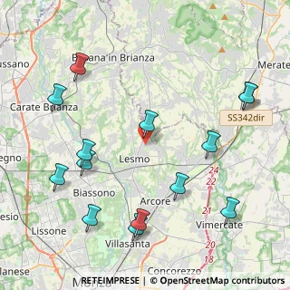 Mappa Via Luciano Manara, 20855 Lesmo MB, Italia (4.99)