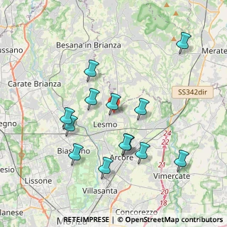 Mappa Via Luciano Manara, 20855 Lesmo MB, Italia (3.79231)