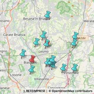 Mappa Via Luciano Manara, 20855 Lesmo MB, Italia (4.08467)