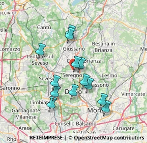 Mappa Via Cesare Beccaria, 20831 Seregno MB, Italia (6.30538)
