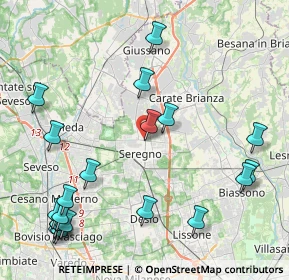 Mappa Via Cesare Beccaria, 20831 Seregno MB, Italia (5.3645)