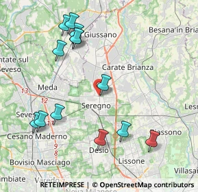 Mappa Via Cesare Beccaria, 20831 Seregno MB, Italia (4.44615)