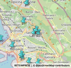 Mappa Piazzale Vincenzo Gioberti, 34128 Trieste TS, Italia (2.48417)