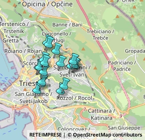 Mappa Piazzale Vincenzo Gioberti, 34128 Trieste TS, Italia (1.36778)