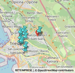 Mappa Piazzale Vincenzo Gioberti, 34128 Trieste TS, Italia (1.565)