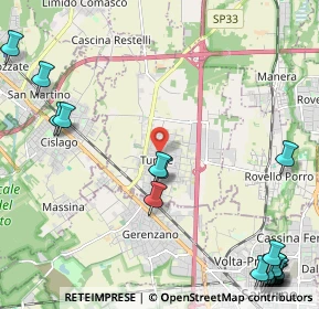 Mappa Via Cavour, 22078 Turate CO, Italia (3.4345)