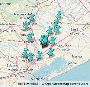 Mappa Via Casaria, 31050 Monastier di Treviso TV, Italia (9.12947)