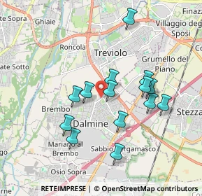 Mappa Via F. Filzi, 24044 Dalmine BG, Italia (1.63857)