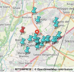 Mappa Via F. Filzi, 24044 Dalmine BG, Italia (1.5815)