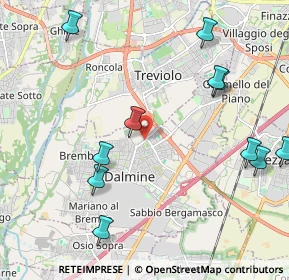 Mappa Via F. Filzi, 24044 Dalmine BG, Italia (2.47364)