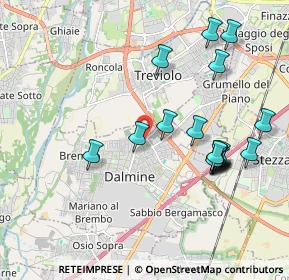 Mappa Via F.lli Cairoli, 24044 Dalmine BG, Italia (2.01333)