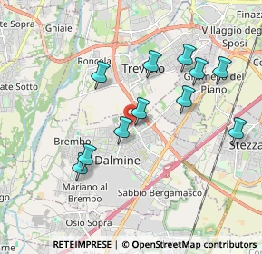 Mappa Via F. Filzi, 24044 Dalmine BG, Italia (1.79636)