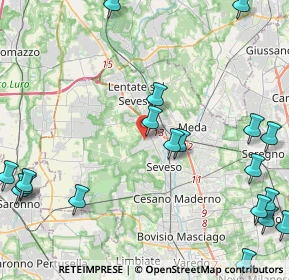 Mappa Via Rezzonico, 20825 Barlassina MB, Italia (6.2155)
