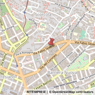 Mappa Via Fabio Severo, 21, 34133 Trieste, Trieste (Friuli-Venezia Giulia)