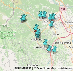 Mappa Via Cornetto, 36078 Valdagno VI, Italia (6.23313)