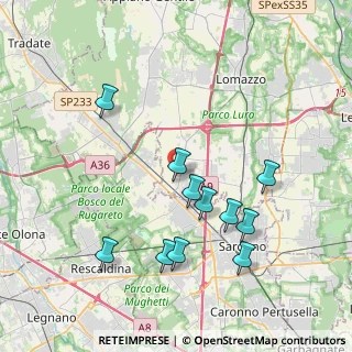 Mappa Via San Martino, 22078 Turate CO, Italia (3.89545)