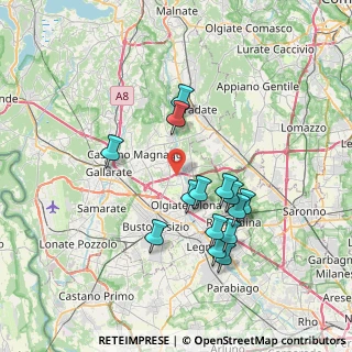 Mappa Via Isonzo, 21058 Solbiate Olona VA, Italia (6.81)
