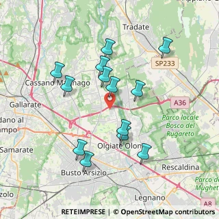Mappa Via Isonzo, 21058 Solbiate Olona VA, Italia (3.53385)
