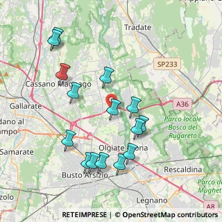 Mappa Via Isonzo, 21058 Solbiate Olona VA, Italia (4.00867)