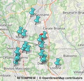 Mappa Via Giuseppe Parini, 20831 Seregno MB, Italia (4.07833)