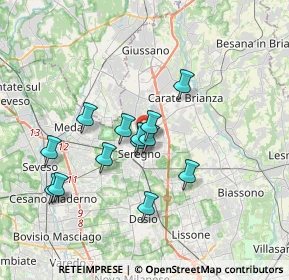 Mappa Via Giuseppe Parini, 20831 Seregno MB, Italia (2.98923)