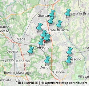 Mappa Via Giuseppe Parini, 20831 Seregno MB, Italia (2.94385)