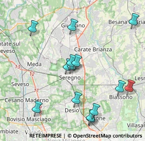 Mappa Via Giuseppe Parini, 20831 Seregno MB, Italia (4.22857)