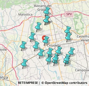 Mappa Via dei Longobardi, 35014 Fontaniva PD, Italia (7.2685)