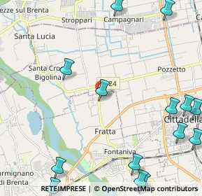 Mappa Via dei Longobardi, 35014 Fontaniva PD, Italia (3.18429)