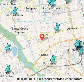 Mappa Via dei Longobardi, 35014 Fontaniva PD, Italia (3.33929)