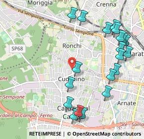 Mappa Via Cusio, 21010 Cardano Al Campo VA, Italia (1.2215)
