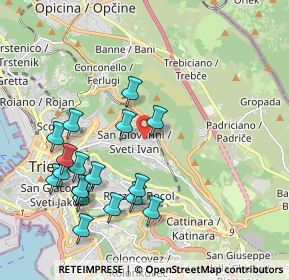 Mappa Via Alle Cave, 34128 Trieste TS, Italia (2.12333)