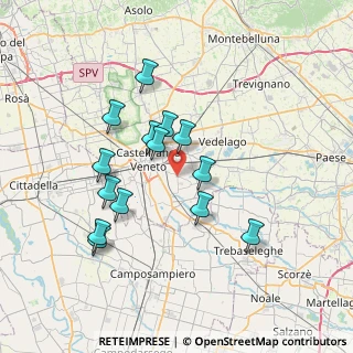 Mappa Via Calcara, 31033 Castelfranco Veneto TV, Italia (6.51714)