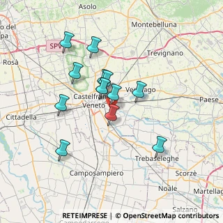 Mappa Via Calcara, 31033 Castelfranco Veneto TV, Italia (5.83154)