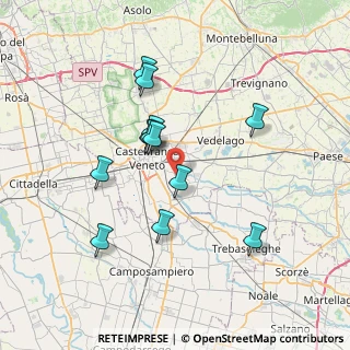 Mappa Via Calcara, 31033 Castelfranco Veneto TV, Italia (6.56)
