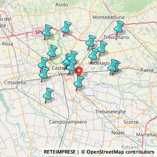 Mappa Via Calcara, 31033 Castelfranco Veneto TV, Italia (6.60176)