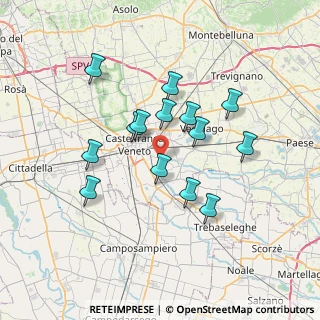Mappa Via Calcara, 31033 Castelfranco Veneto TV, Italia (6.15929)