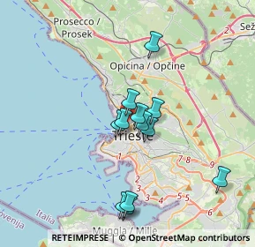 Mappa Via Benvenuto Cellini, 34132 Trieste TS, Italia (2.985)