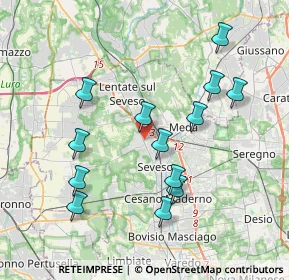 Mappa 20825 Barlassina MB, Italia (3.80077)