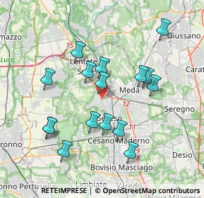 Mappa 20825 Barlassina MB, Italia (3.61313)