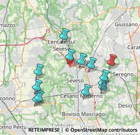 Mappa 20825 Barlassina MB, Italia (3.66462)