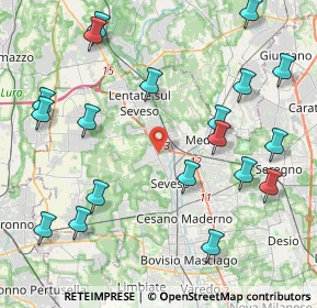 Mappa 20825 Barlassina MB, Italia (5.04684)