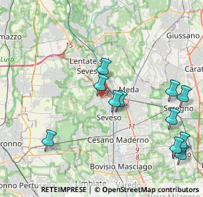 Mappa 20825 Barlassina MB, Italia (4.50364)