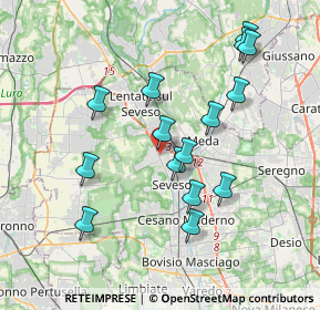 Mappa 20825 Barlassina MB, Italia (3.638)