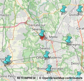 Mappa 20825 Barlassina MB, Italia (6.78333)